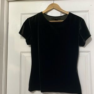 Rich deep green velvet Donna Karan top.  Like new